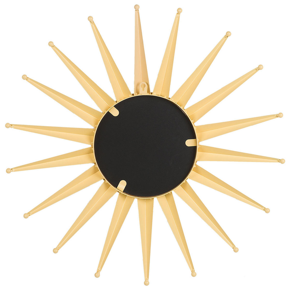 WANDSPIEGEL gold Sonnenoptik 60 cm Perelli - Goldfarben, Metall (60/60/3cm) - Beliani