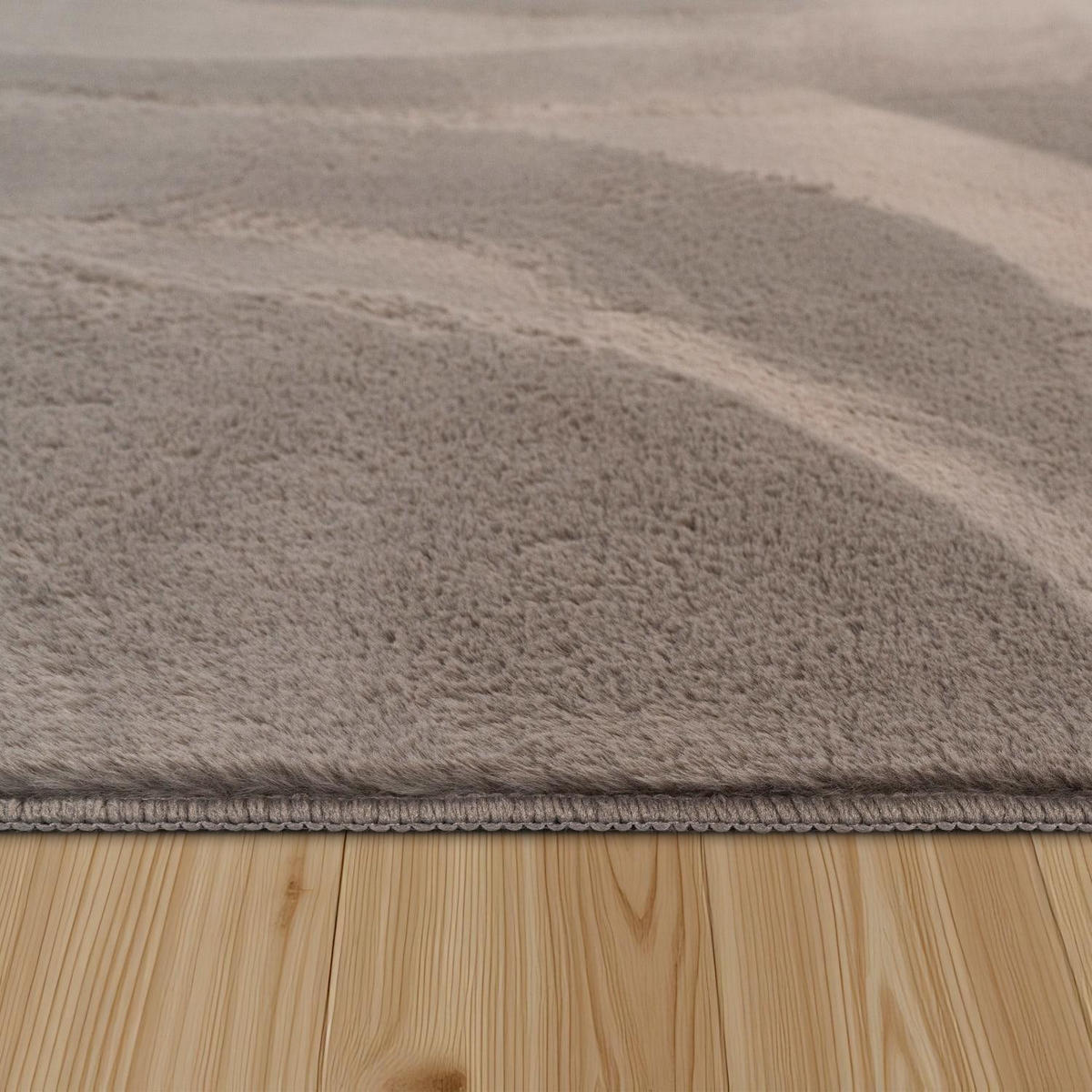 HOCHFLORTEPPICH 80/80 cm Soft 380 - Taupe, Kunststoff (80/80cm) - Paco Home