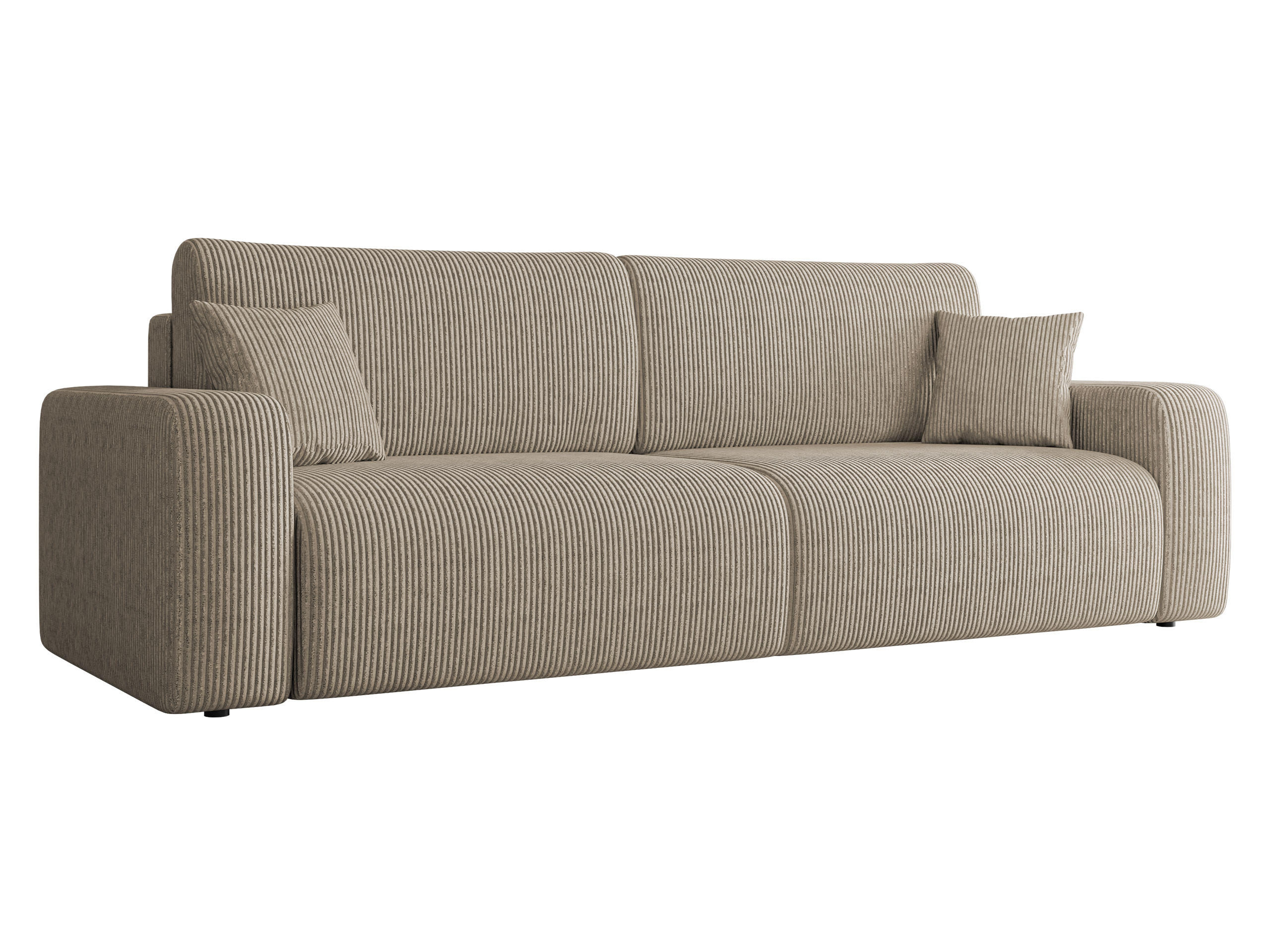 SCHLAFSOFA Piano Cord - Schwarz/Naturfarben, Holz/Kunststoff (245/82/92cm) - MIRJAN24
