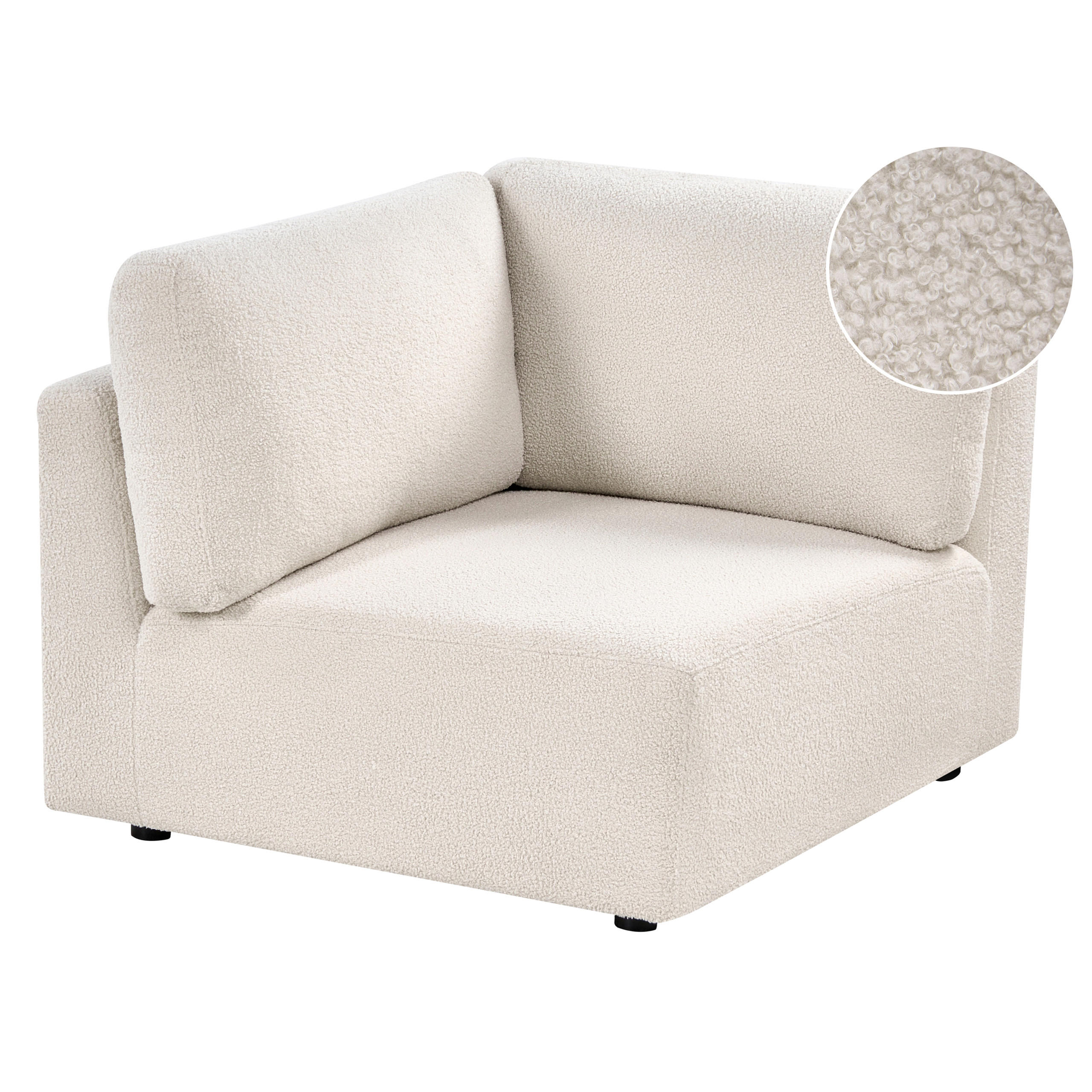 Beliani Eckmodul Creme 97x80x97 cm