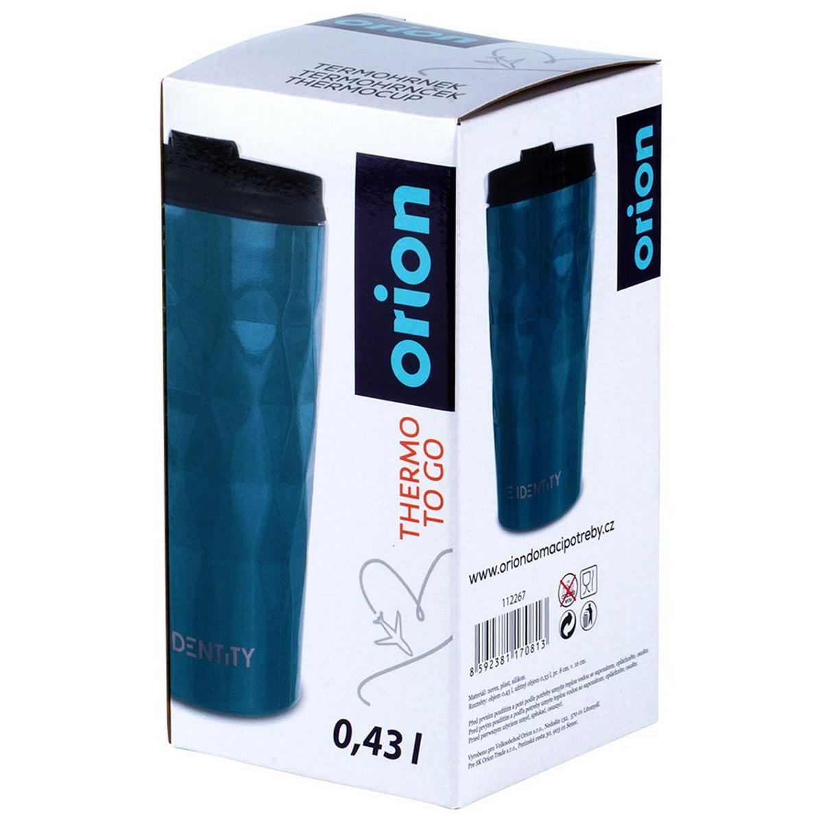 THERMOBECHER Edelstahl Soft-System 430 ml Blau - Blau, Metall (0.43L) - Orion 