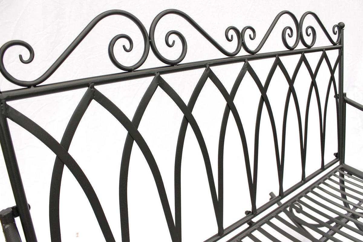 SCHAUKELBANK Metall Dunkelgrau 112 cm 132730 - Grau, Metall (112/100/95cm) - DanDiBo
