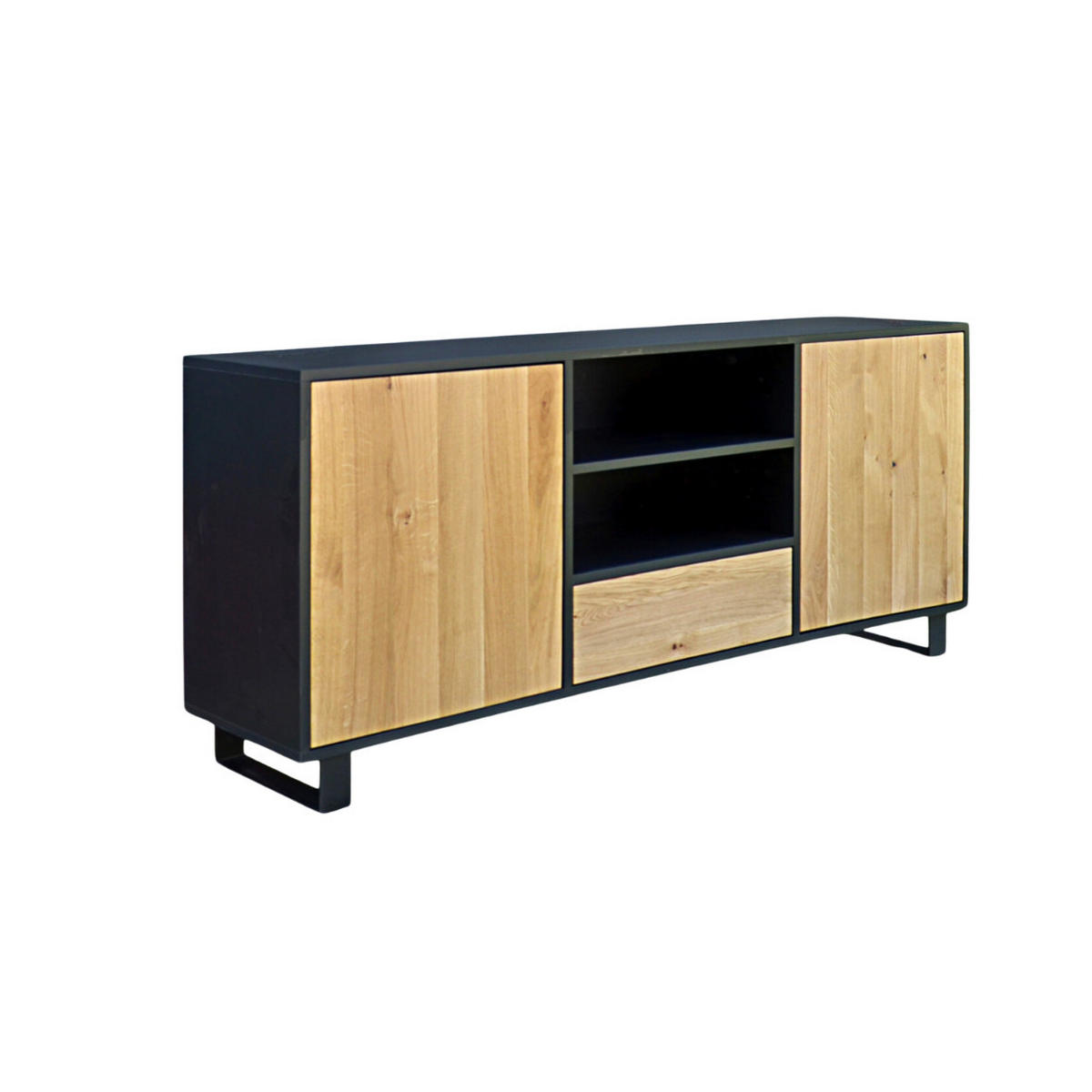 HOLZ-TV-KONSOLE für das Wohnzimmer CARLA - Eichefarben, Holz (160/70/40cm) - Rawood Furniture