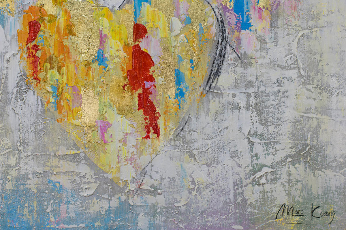ACRYLBILD HANDGEMALT 60/60 cm - Grau, Holz/Textil (60/60cm) - KUNSTLOFT