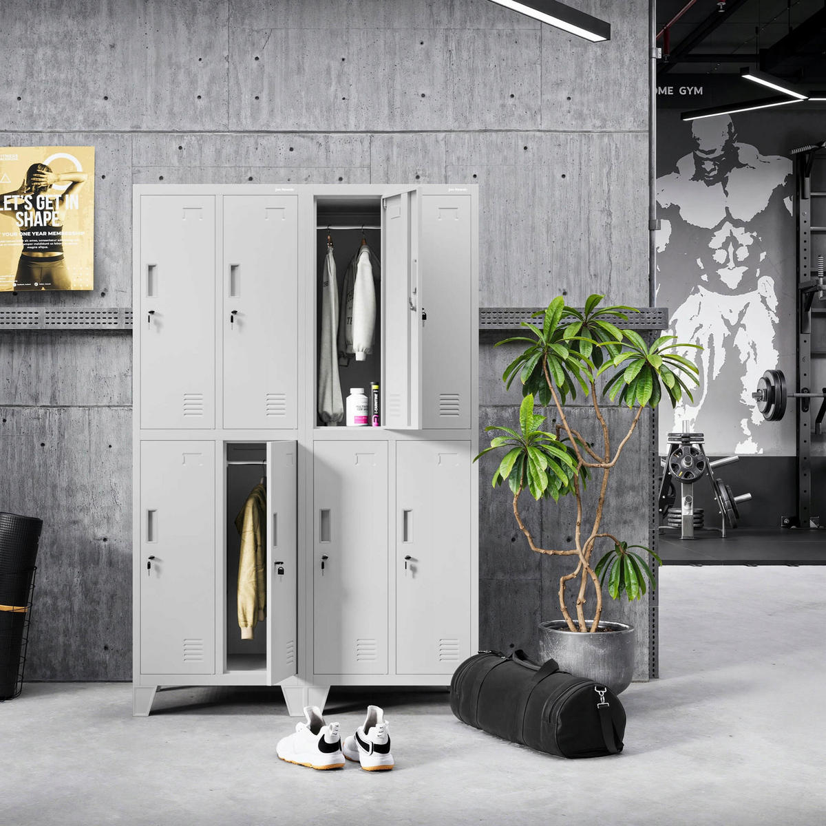 ARBEITSSCHUTZSCHRANK BARTEK 2 Plus - Grau, Metall (56/172/45cm) - Jan Nowak