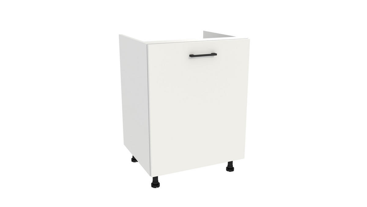 WINKELKÜCHE 240x180 cm mit Arbeitsplatte - SIMPLY Z23 - in Weiß / Matt - Schwarz/Weiß, Holz (420/212/53cm)