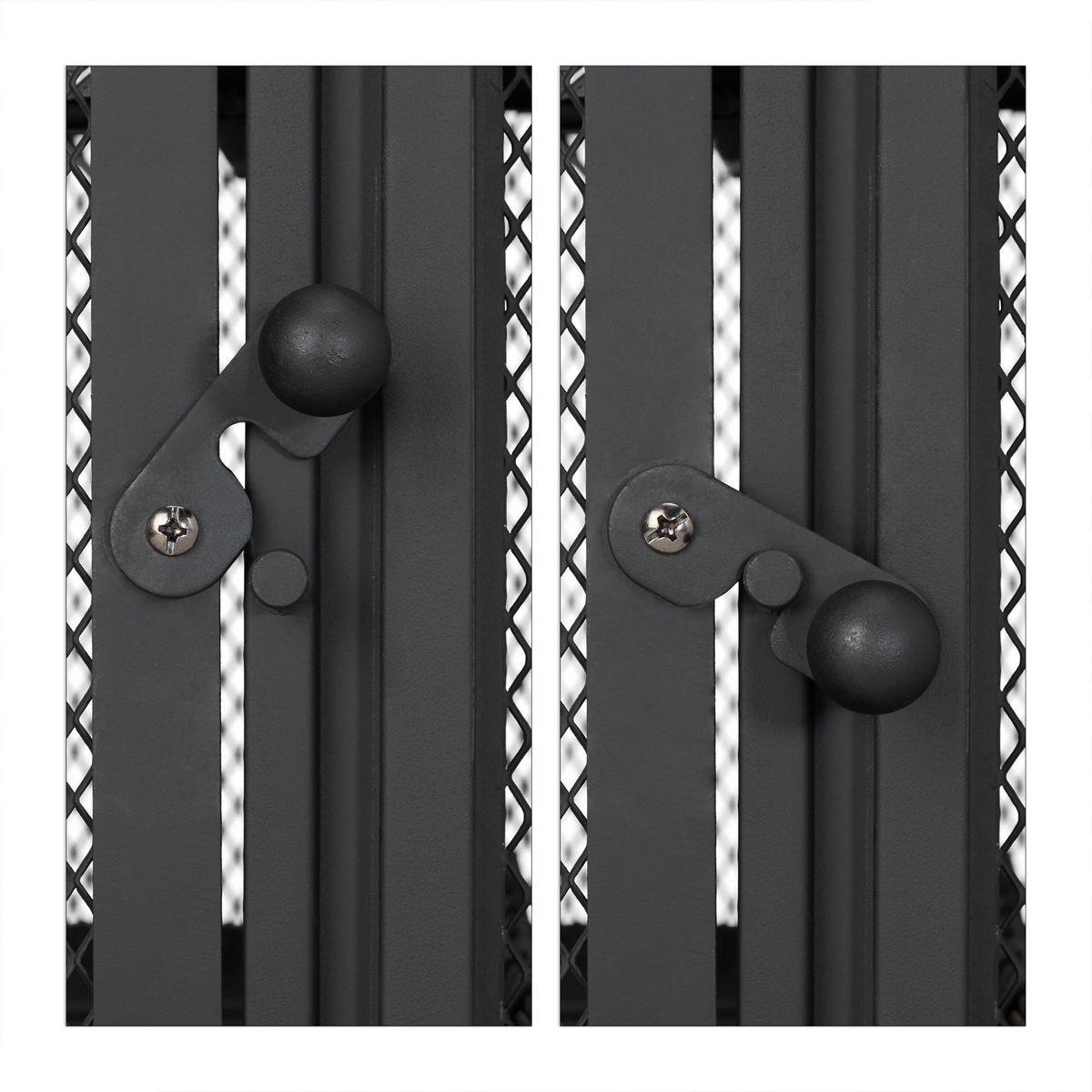 TERRASSENOFEN - Schwarz, Kunststoff/Metall (63/110/51cm) - Relaxdays