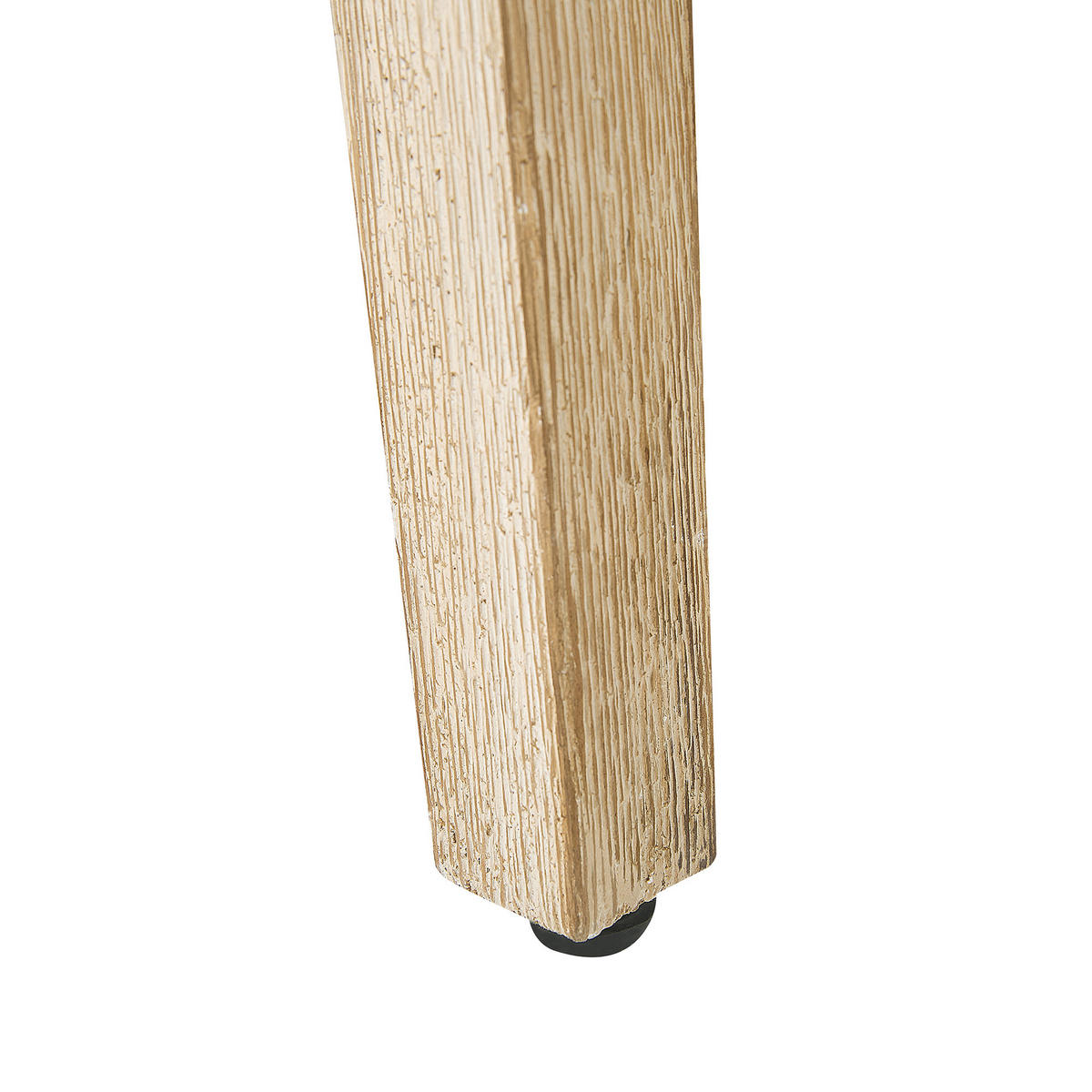 GARTENSTUHL 2er-SET beige/heller Holzfarbton Auflagen cremeweiß Olbia - Beige, Kunststoff (64/89/71cm) - Beliani