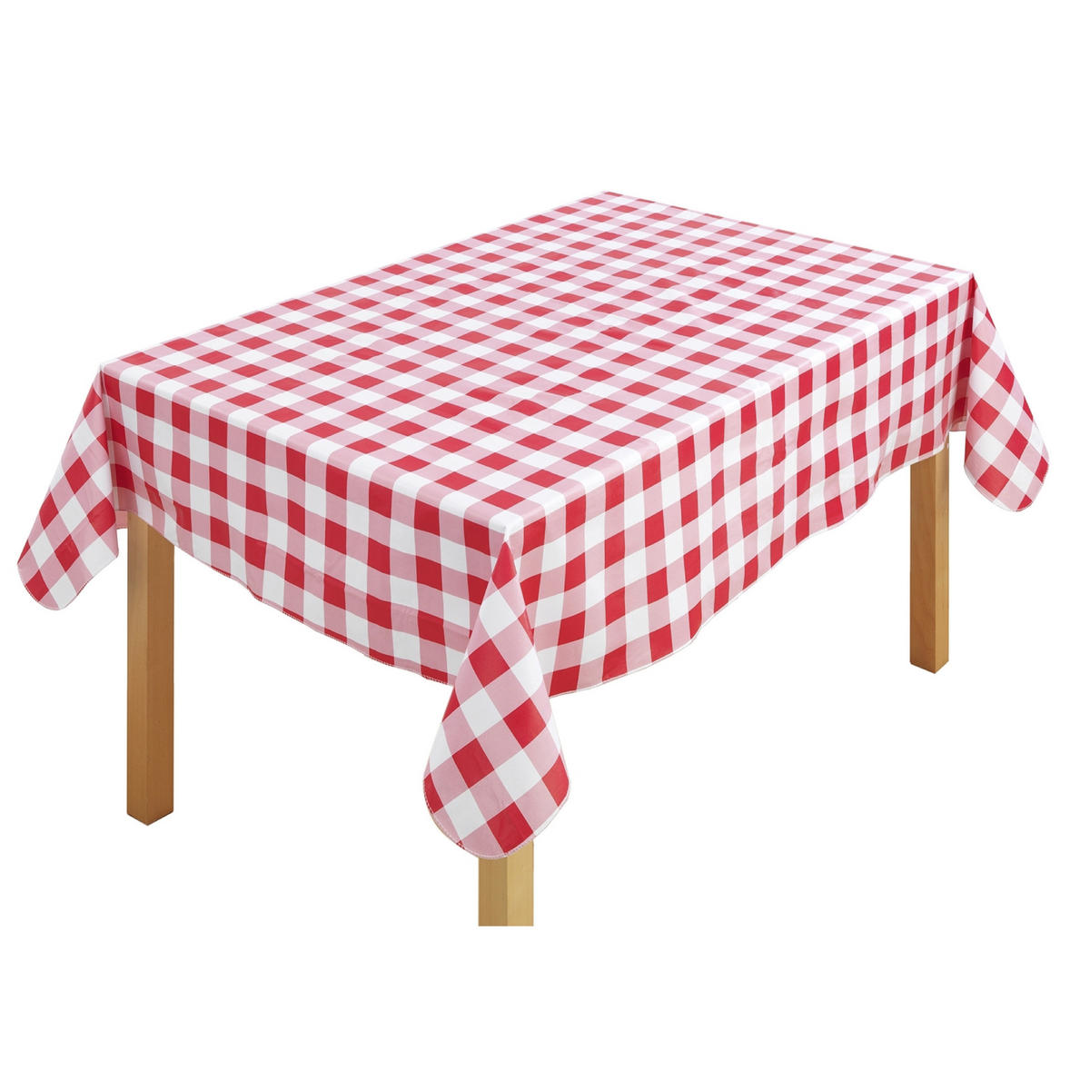 TISCHDECKE kariert 180/140 cm - Rot, Kunststoff (180cm) - Maximex