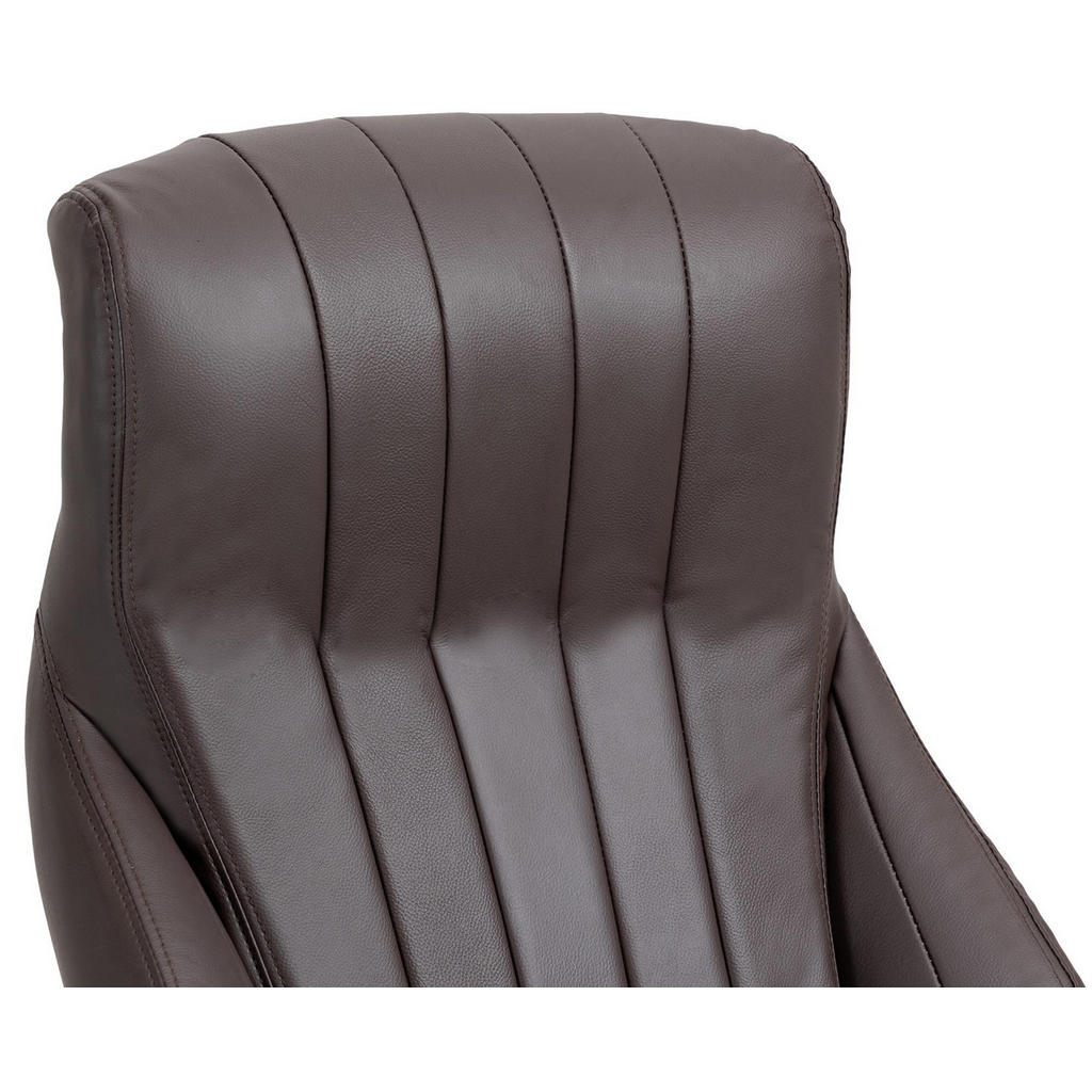 Thumbnail - CLP Chefsessel, Braun, Leder, 73x120x76 cm, Arbeitszimmer, Bürostühle, Chefsessel