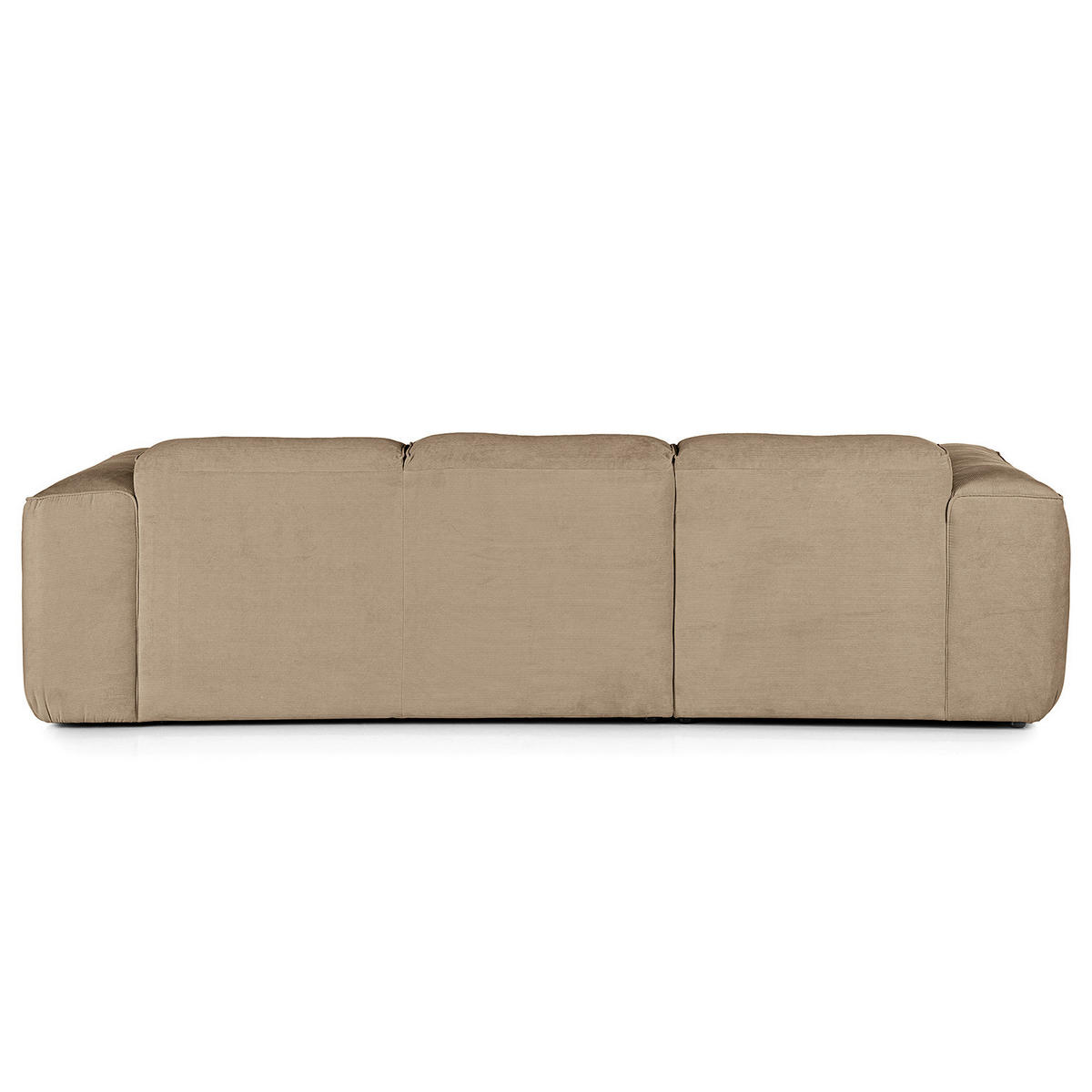 3-SITZER ECKSOFA mit Longchair - Taupe/Schwarz, Kunststoff/Textil (251/173cm) - home24
