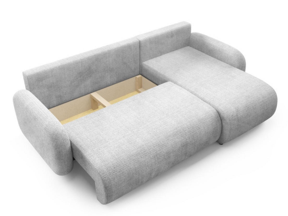 ECKSOFA Hellgrau KOMA Mit Schlaffunktion - Hellgrau/Grau, Textil (228/147cm) - Sepro Meble
