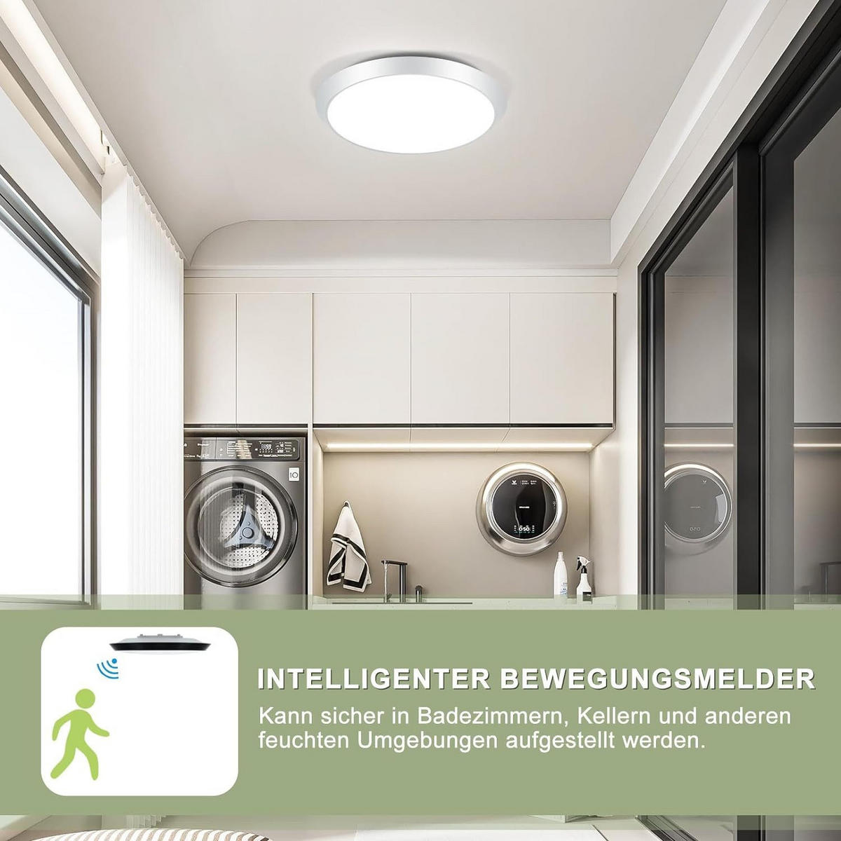 LED-DECKENLEUCHTE Frisbee 30 cm - Weiß, Kunststoff (30/30/4cm) - Nettlife