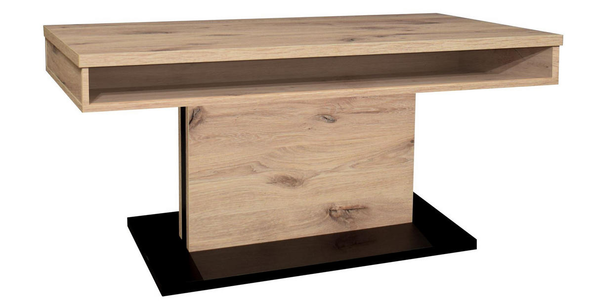 COUCHTISCH Höhenverstellbar Else 2 110x59x60 Holzwerkstoff Viking Oak - Eichefarben/Schwarz, Holzwerkstoff (110/60/59cm) - 58aufmkessel