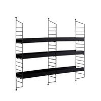 METALL-WANDREGAL L98cm - Oxa - Schwarz - Schwarz, Metall (98/100/21cm) - Drawer