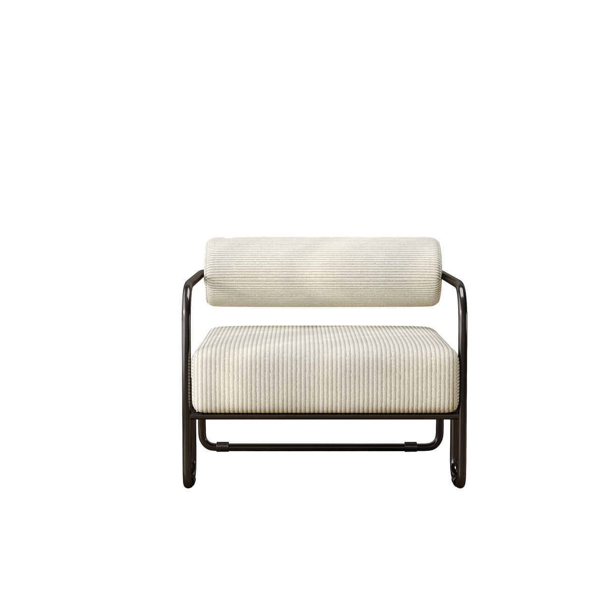 SESSEL Cord Beige mit Metallgestell - Beige, Textil/Metall (68.5/70.5/73cm) - WISHDOR