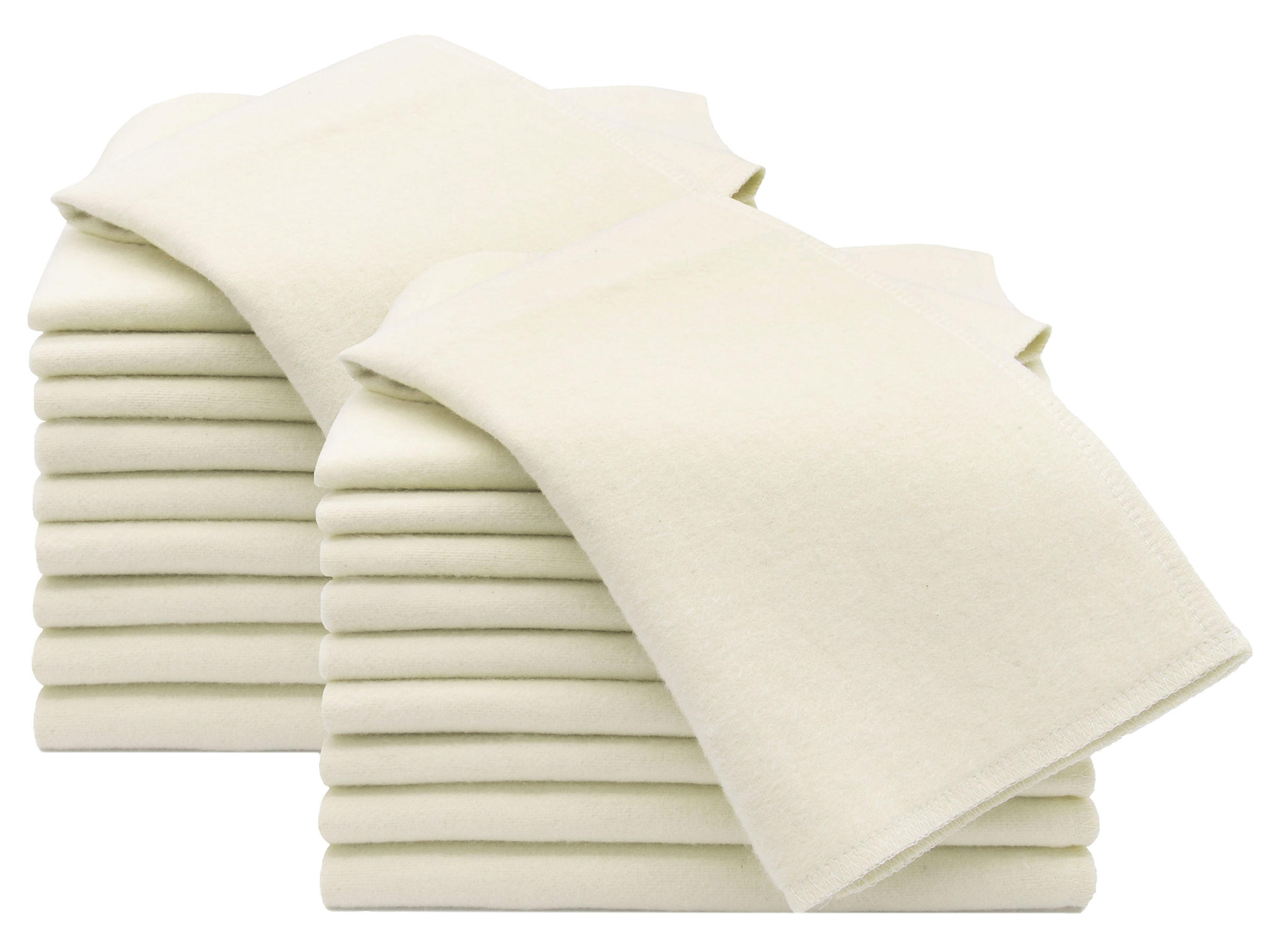 REINIGUNGSTÜCHER, 20er-Set, 40x40 cm, 100% Baumwolle, Weiß - Weiß, Textil (40/40cm) - Zollner