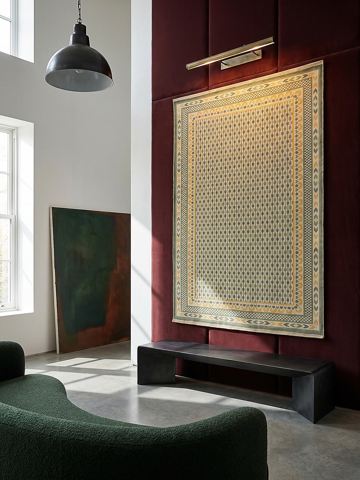 JUTETEPPICH CAM, im Boho-Stil, Grün-Gelb, 120 x 170 cm - Grün, Textil (120/170cm) - KADIMA DESIGN