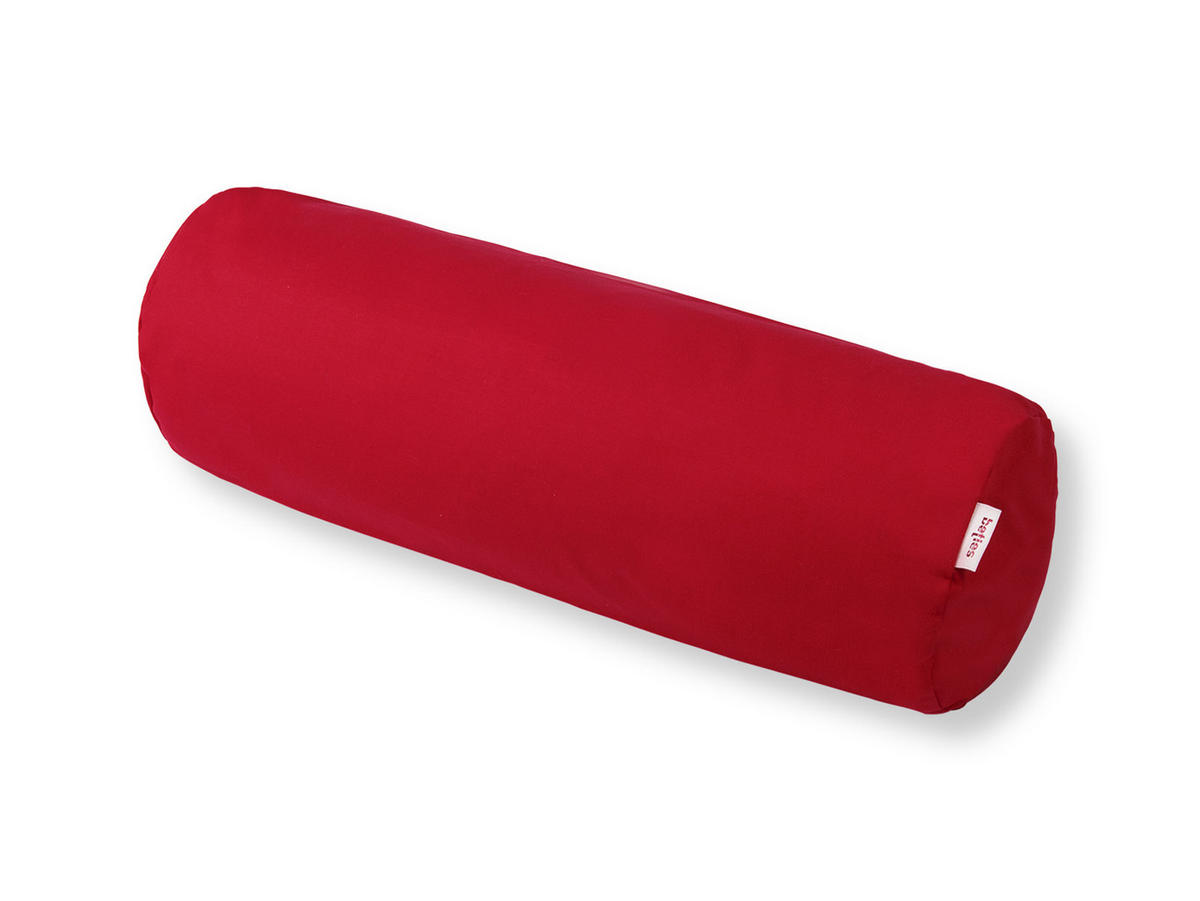 NACKENROLLENBEZUG Basic 100% Baumwolle rot 40/15 cm - Rot, Textil (15/40cm) - beties Heimtextil