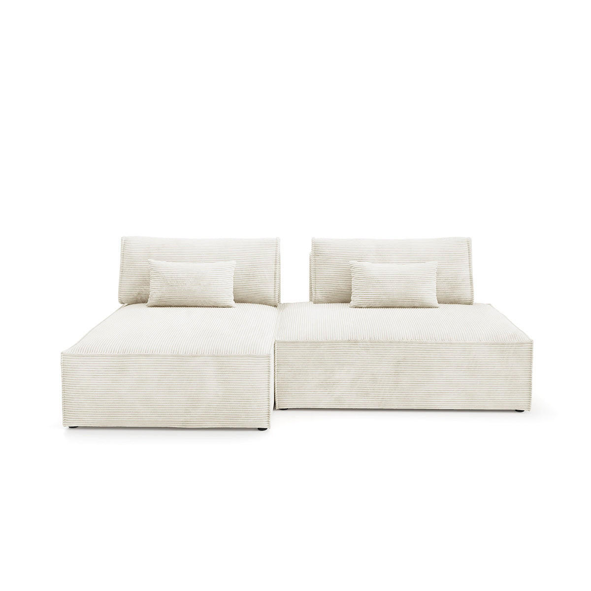 ECKSOFA Georgia Cremeweiß - Weiß, Holz (236/148cm) - Petits-meubles