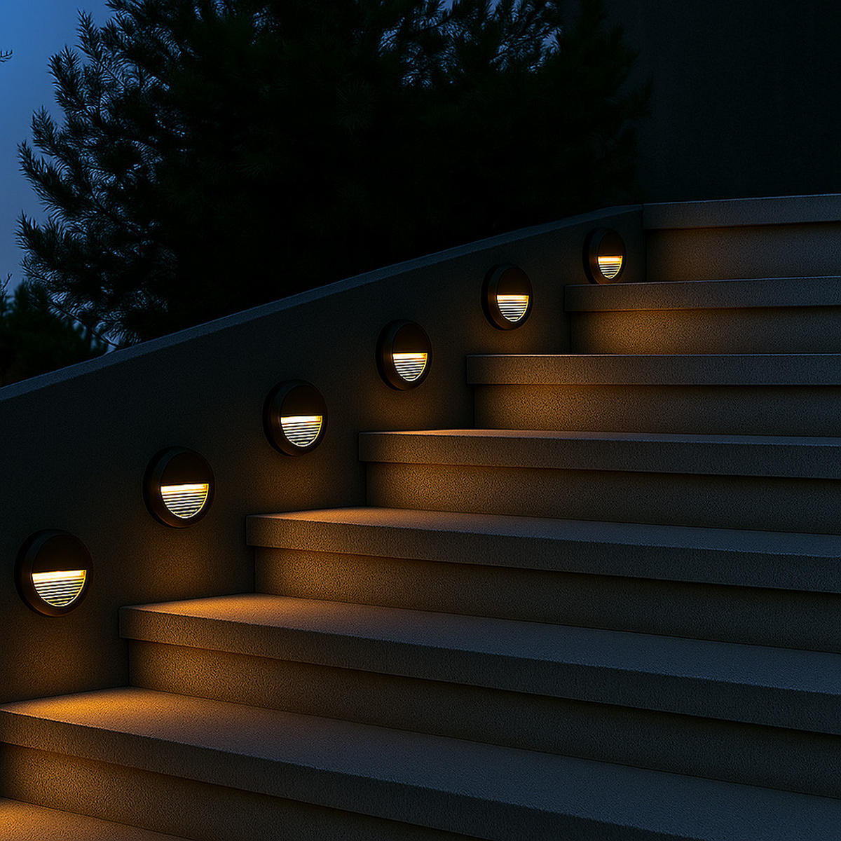 LED AUSSEN-WANDLEUCHTE Kunststoff Schwarz Rund - Schwarz, Kunststoff (15/2.7/15cm)