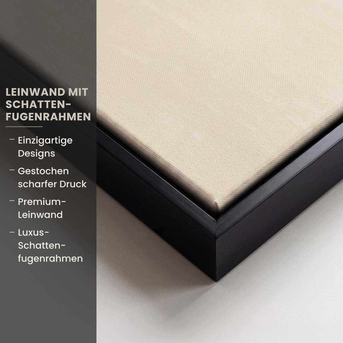 LEINWAND Bilder mit Rahmen - Japandi - Bambus - Beige - 150x100 - Eukalyptusholzfarben, Textil (150/100cm) - MuchoWow