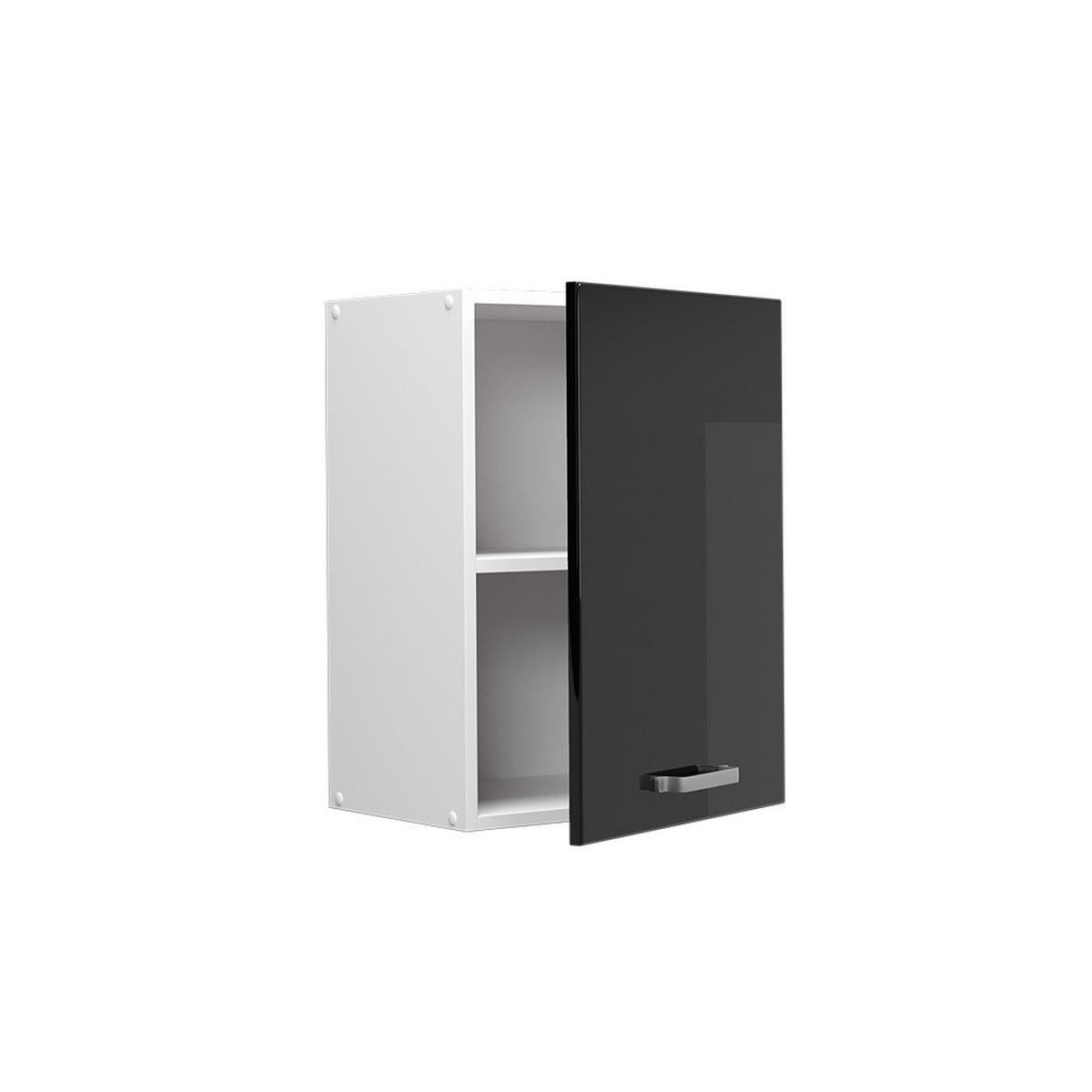 HÄNGESCHRANK R-Line Schwarz Hochglanz 45 cm - Schwarz Hochglanz/Schwarz, Holzwerkstoff (45/60/31cm) - Vicco
