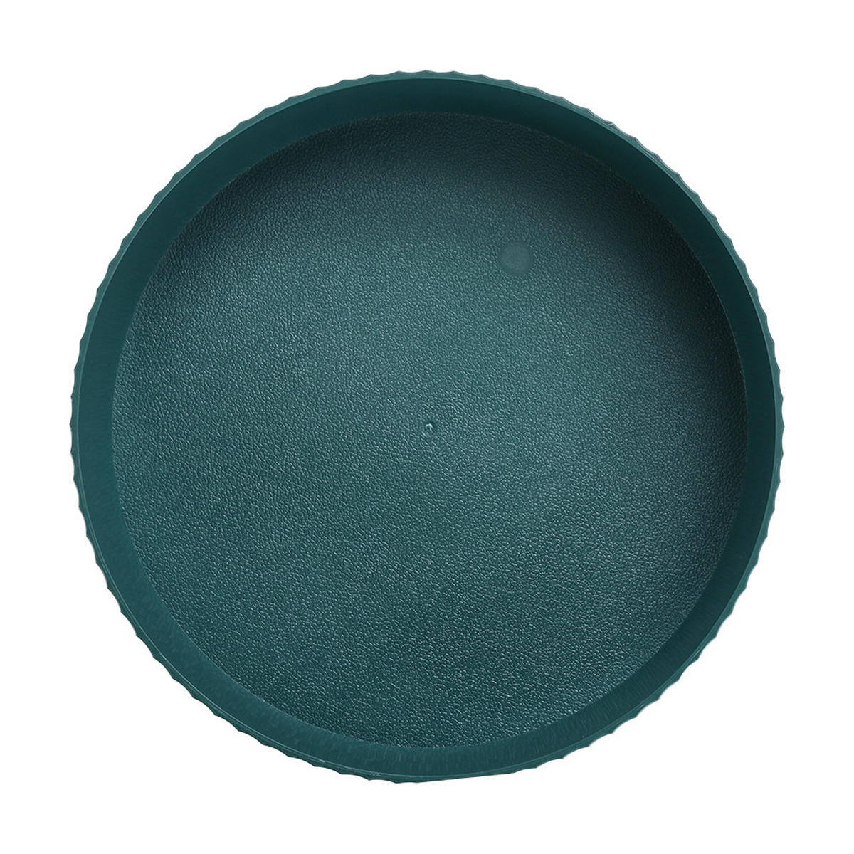 DREHTELLER aus ABS HIPS Kunststoff in Pfauengrün Rund 360° drehbar Elegantes Design 22 x 22 x 7,5 cm - Grün, Kunststoff (22/7.5/22cm) - Livingandhome