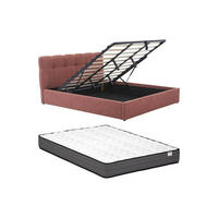 BETT mit Bettkasten - 2 Personen - stoff - terracotta Maziri - Terracotta, Textil (180/200cm) - Vente-Unique