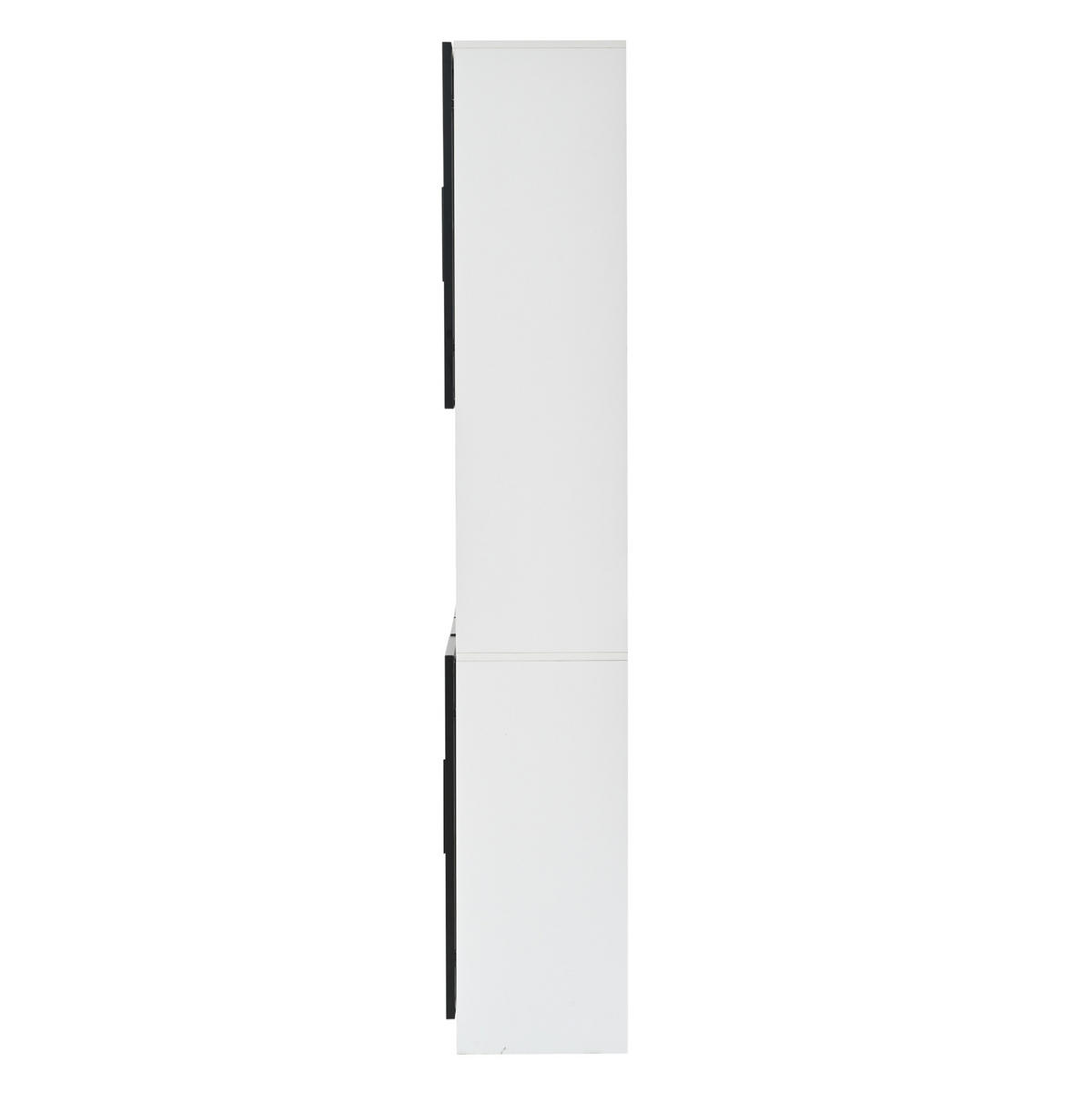 VITRINE aus MDF und Glas 120x34x200 cm Weiß mit LED-Beleuchtung und 6 Türen - Weiß, Holzwerkstoff (120/200/34cm) - IVMEU