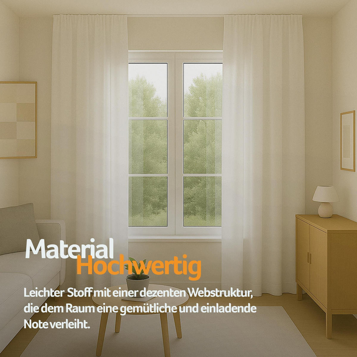 GARDINE Universalband "blickdicht" 2er Pack Weiß 140x145 cm - Weiß, Textil (140/145cm) - Bestlivings