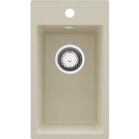 SPÜLBECKEN Riga, 2-er set Beige 28/50 cm 1 Becken + Ablauf-Set ab 30er Unterschrank - Chromfarben/Beige, Kunststoff (28/20/50cm) - Primagran