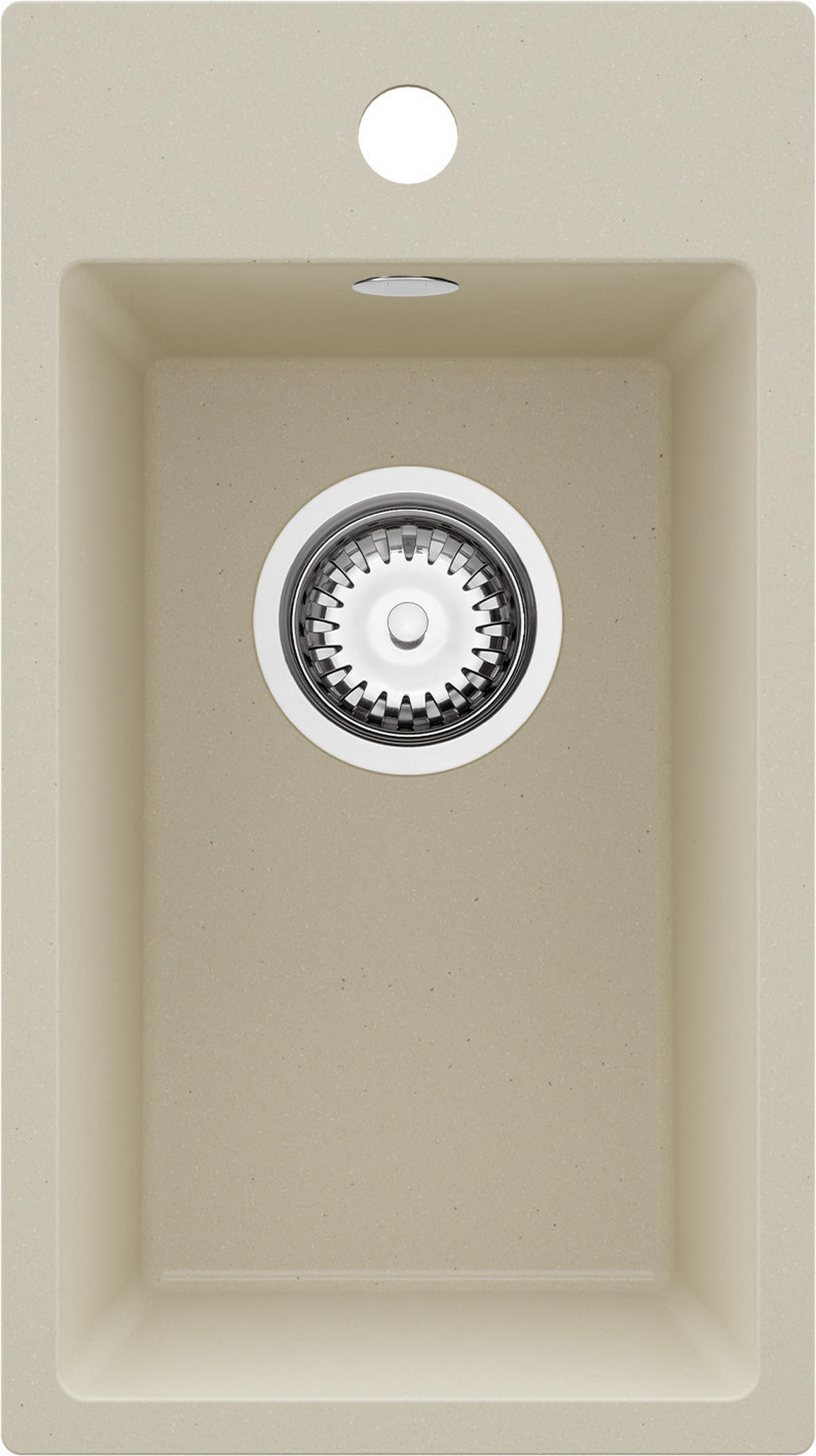 SPÜLBECKEN Riga, 2-er set Beige 28/50 cm 1 Becken + Ablauf-Set ab 30er Unterschrank - Chromfarben/Beige, Kunststoff (28/20/50cm) - Primagran