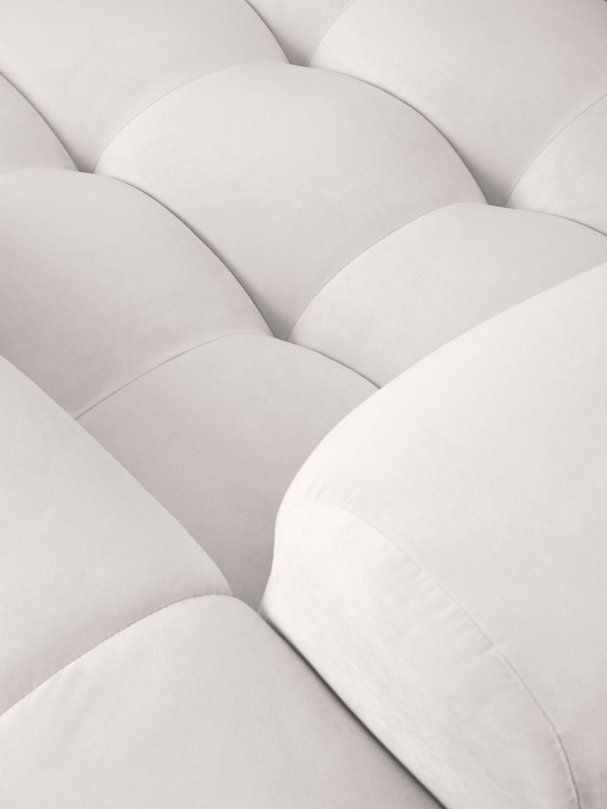 ECKSOFA rechts Kendal aus Samt hellgrau 4 Sitzplätze - Hellgrau, Textil (173/256cm) - Micadoni