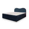 BOXBETT FLUVIA N 180x200 cm mit Matratze und Topper - Blau - Blau, Holz (180/200cm) - MASSENO