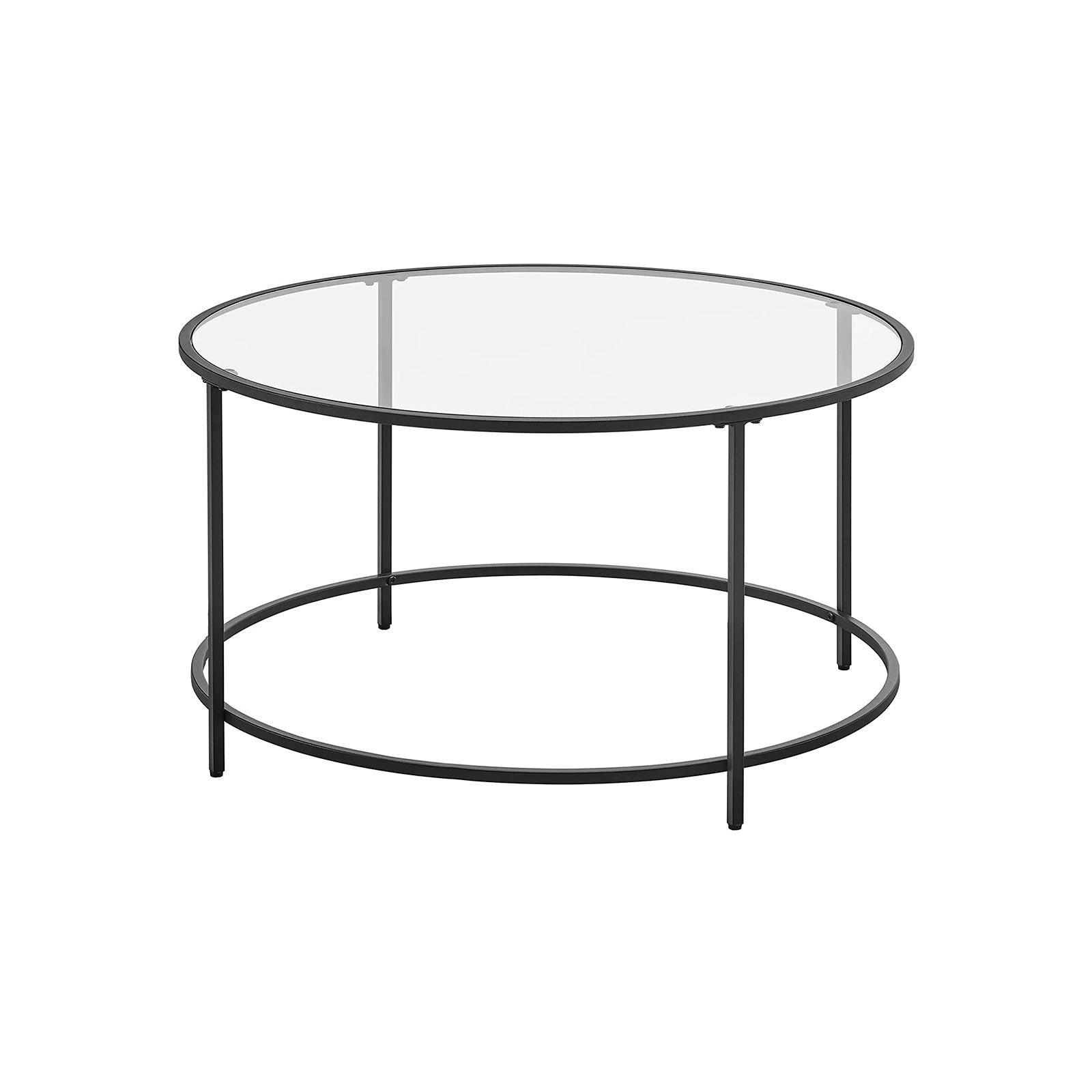 Hansiro Couchtisch Schwarz 84x46x84 cm