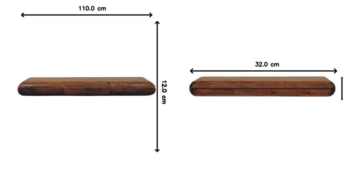 KONSOLENTISCH mit Amber-Eichen-Finish, 2 Schubladen, geröstetes Braun - Braun, Holz (110/12/32cm) - Artisan Furniture