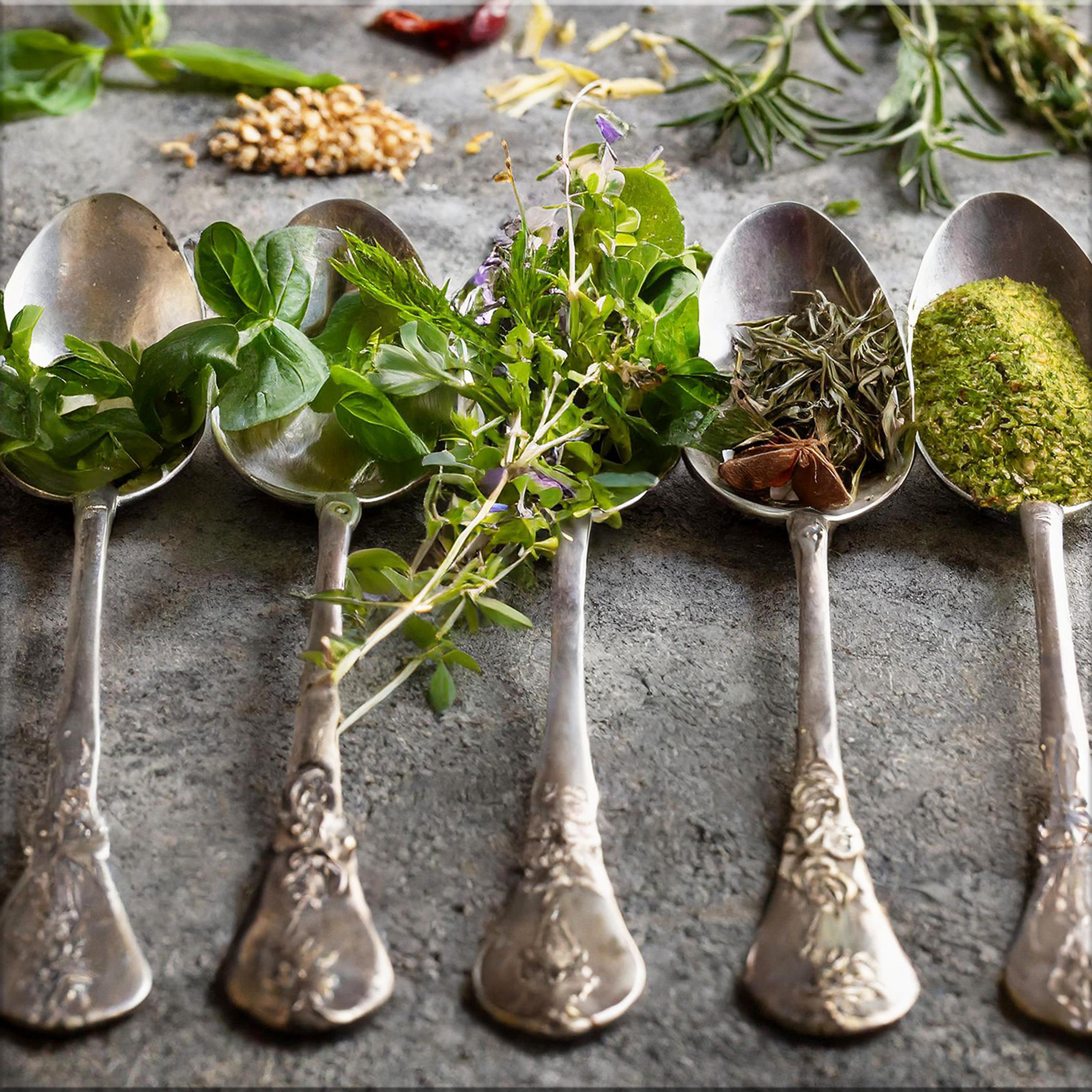 GLASBILD 30x30 cm Küche Löffel - Anthrazit, Glas (30/30cm) - artissimo