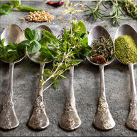 GLASBILD 30x30 cm Küche Löffel - Anthrazit, Glas (30/30cm) - artissimo