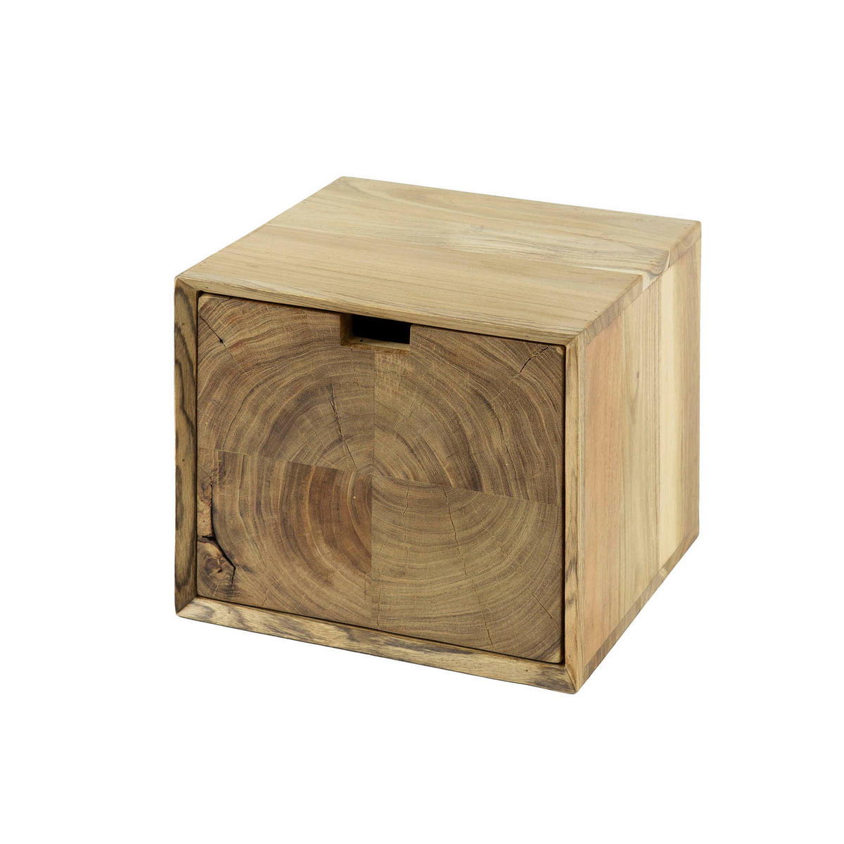 NACHTTISCH Block Braun 29/30/25 cm - Braun, Holz (25/29/30cm) - Hoyz Collection