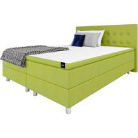 BOXBETT, Polsterbett Sawana mit Bonellfederkern-Matratze und Topper Schlafzimmer - Jadegrün, Holz/Holzwerkstoff (180/200cm) - Best For Home