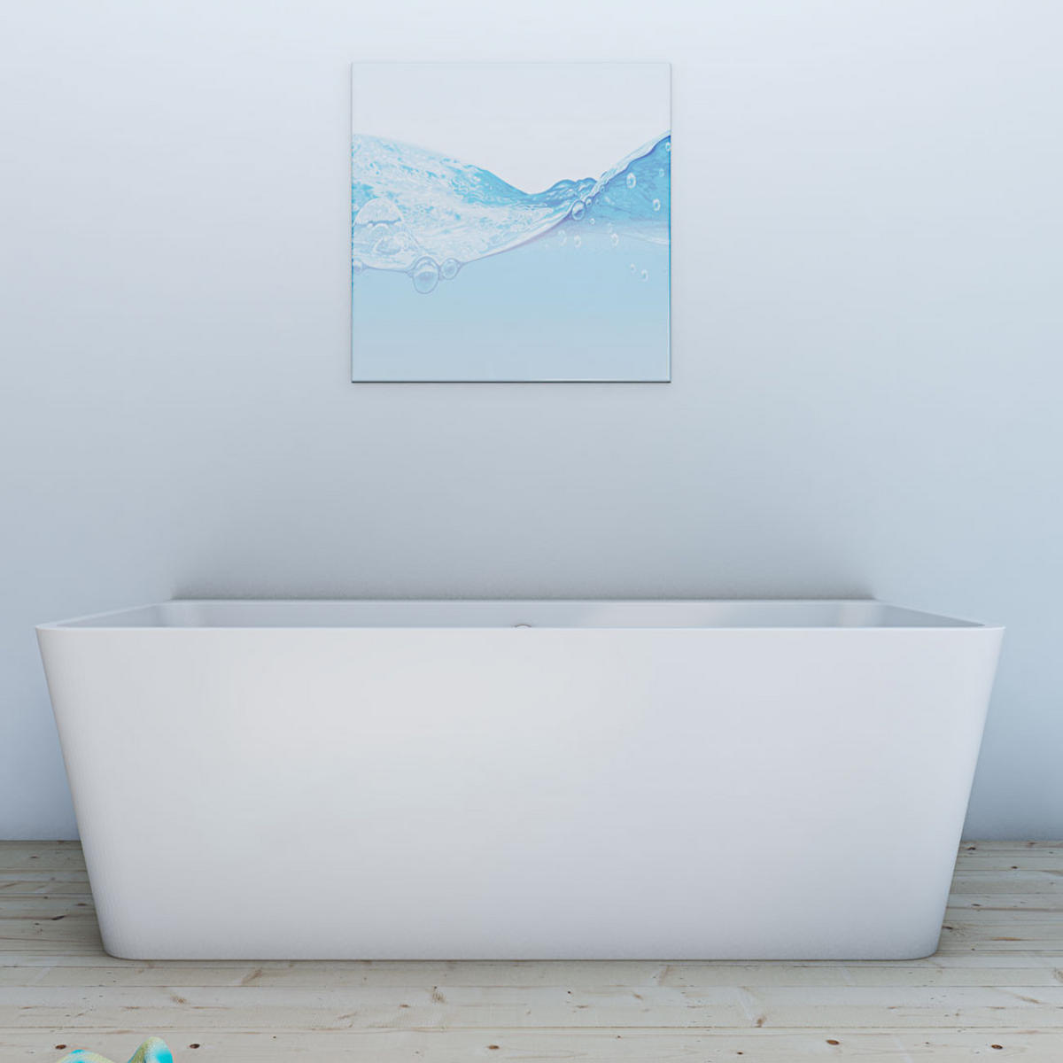 BADEWANNE freistehend F05 170x80cm - Weiß, Glas/Kunststoff (80/58/170cm) - AcquaVapore by Sandra Jentho
