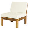 LOUNGESESSEL - Webstoff / Akazie massiv - Weiß, Holz/Textil (60/73/71cm) - home24