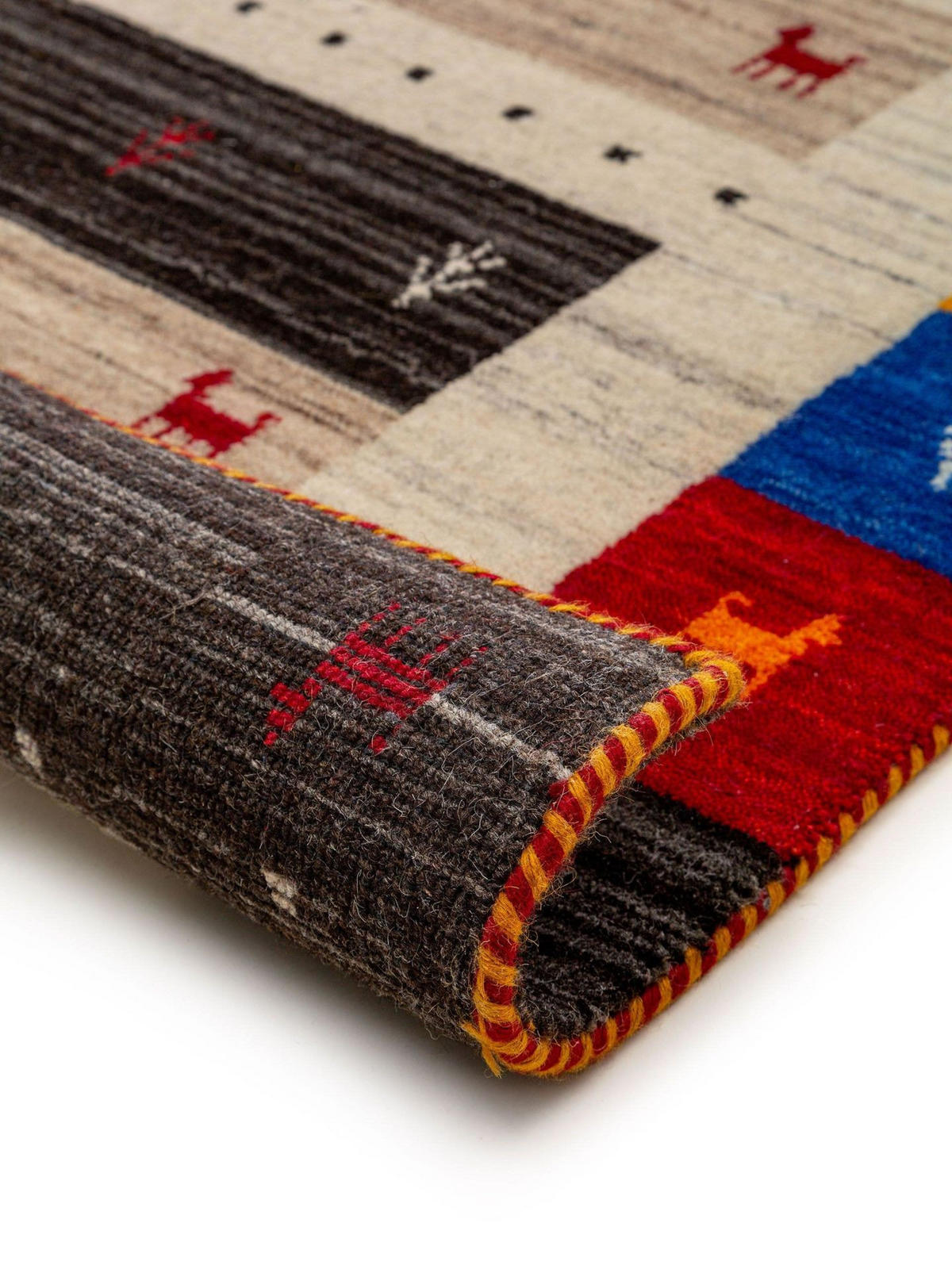 WOLLTEPPICH-LÄUFER Jamal Multicolor 80x250 cm - Multicolor, Naturmaterialien/Textil (80/1cm) - KUNSTLOFT