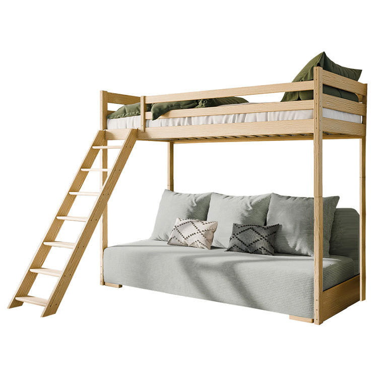 POSTEĽ 90/200 Orlane Drevo a sivá farba - sivá, drevo (90/200cm) - Petits-meubles