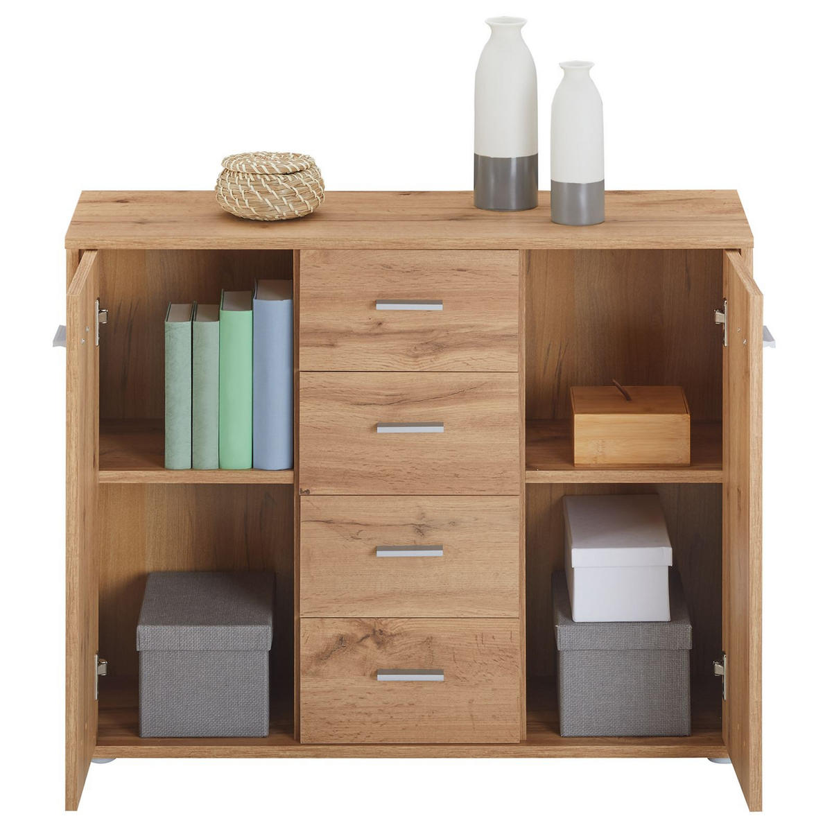 SIDEBOARD JAMIE - Eiche Wotan, Holzwerkstoff (88/70/30cm) - CARO-Möbel