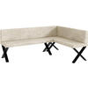 ECKBANK PETER_X - Creme, Textil (142/196cm) - Meblini