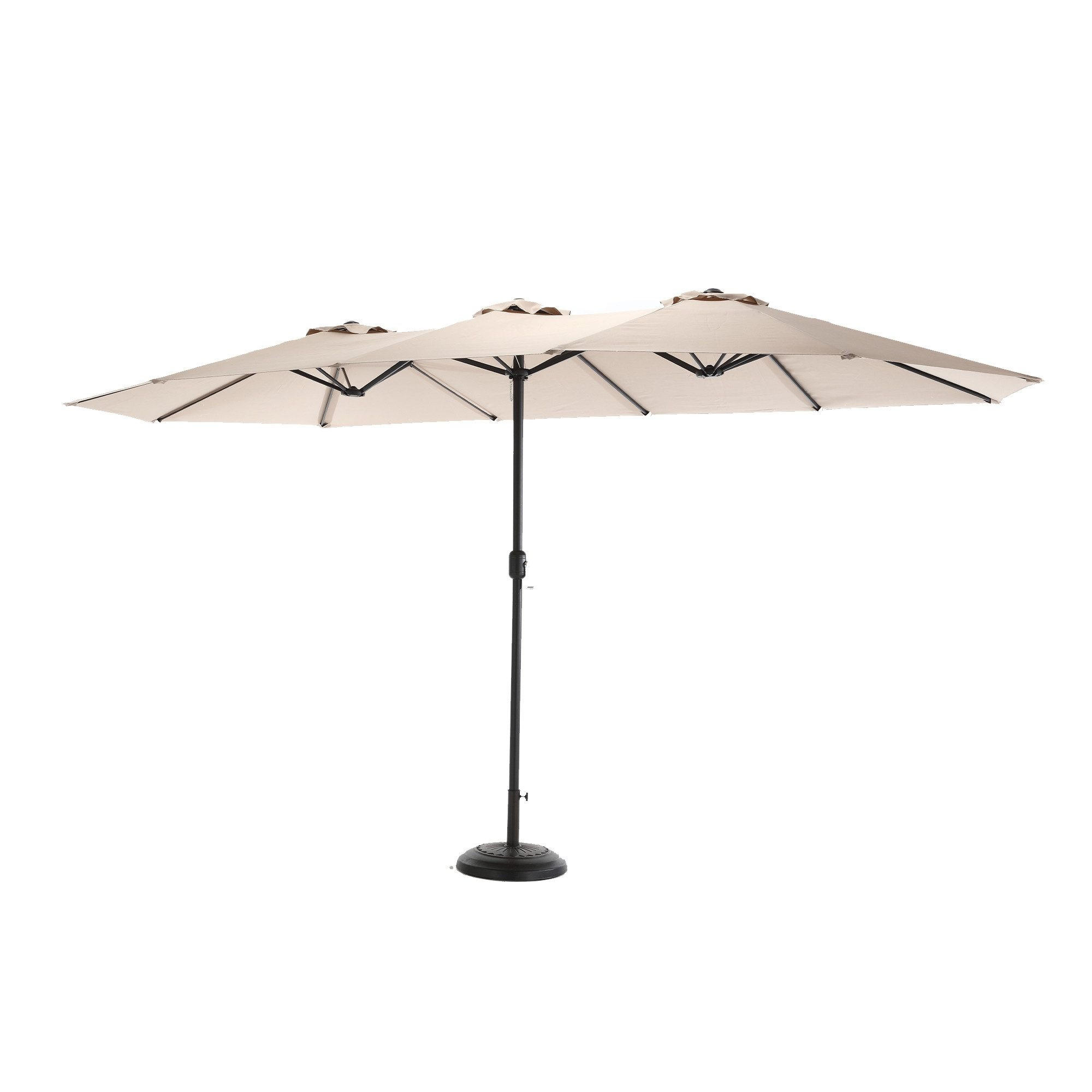 SONNENSCHIRM 453x267cm,Aluminium,Sonnenschutz,Khaki - Braun, Metall (453/267cm) - LVHOM