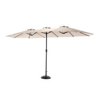 SONNENSCHIRM 453x267cm,Aluminium,Sonnenschutz,Khaki - Braun, Metall (453/267cm) - LVHOM