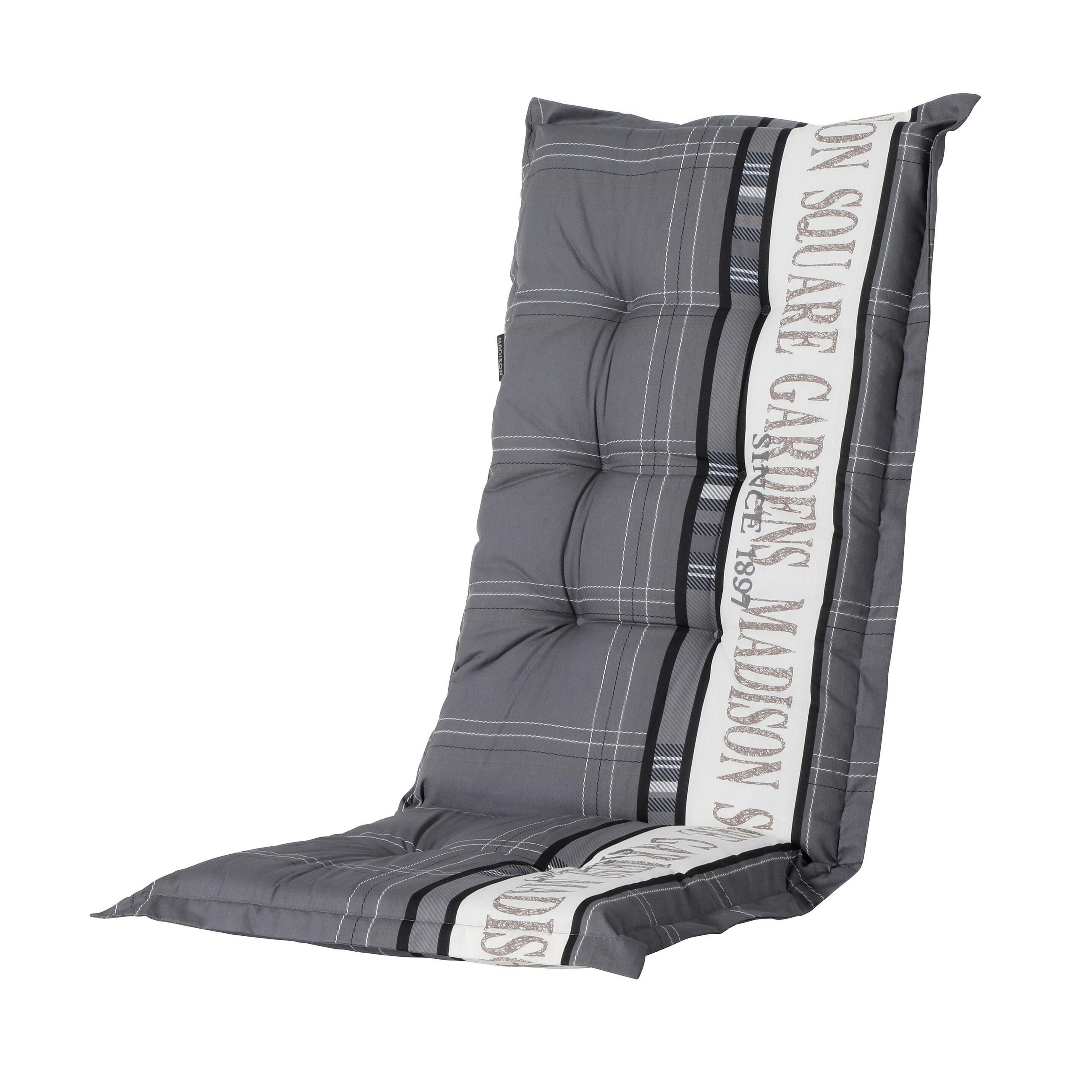 GARTENSTUHLKISSEN Madison 123/50 cm 4er-Set - Grau, Textil (50/7/123cm) - Madison